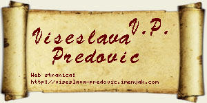 Višeslava Predović vizit kartica
